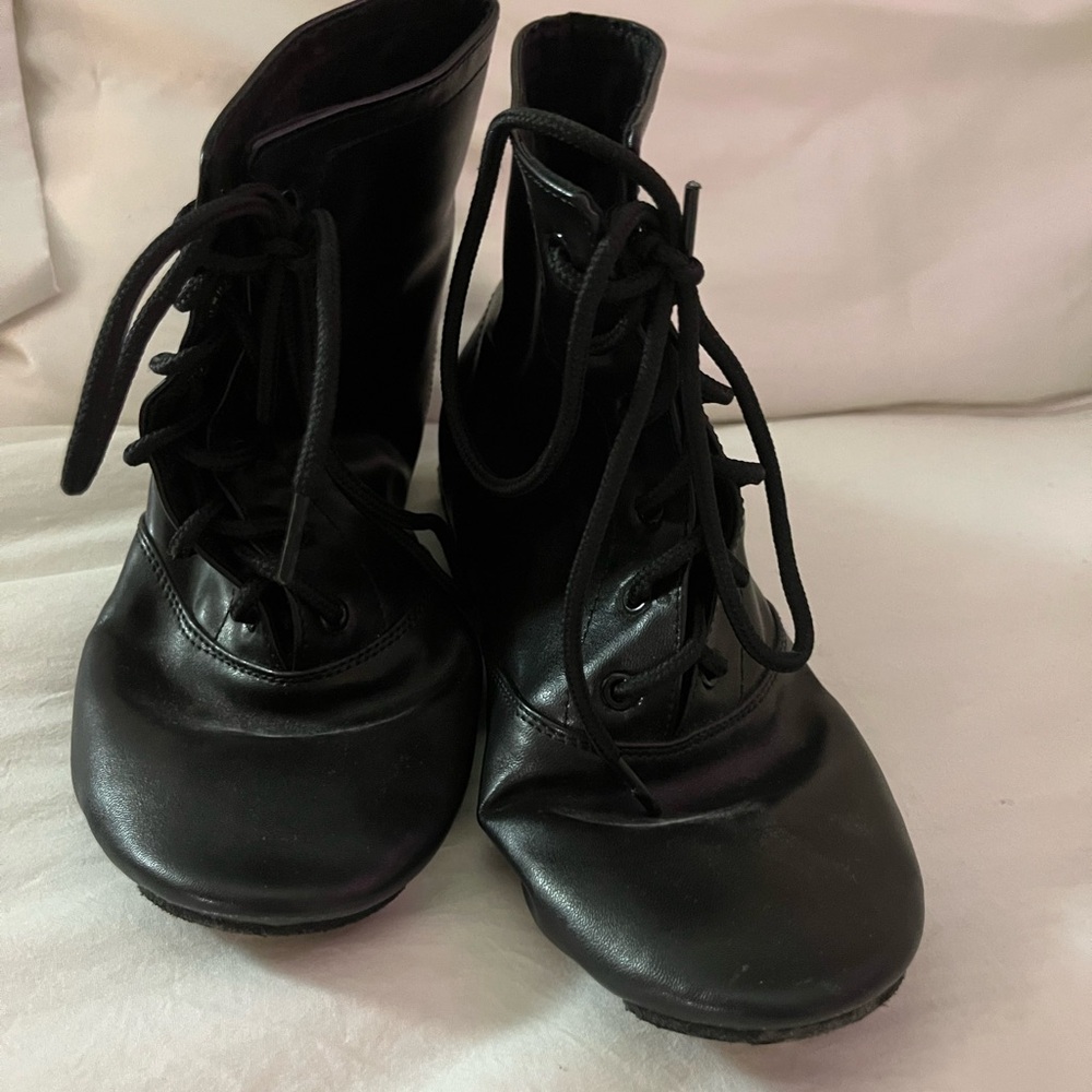 women's black lace-up boots - Picture 2 of 2